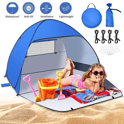 Pop beach tent sun shelter - up,
