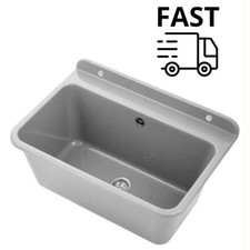 Basin Sink Laundry Utility Industrial Garage Grey Outdoor Indoor Large UK