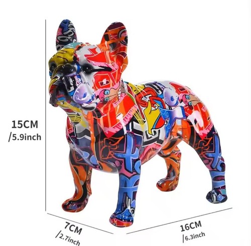 Resin french bulldog dachshund - french,