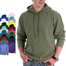 Mens Classic Hooded Sweatshirt Size S to 4XL Pullover Hoodie - SPORT WORK JUMPER