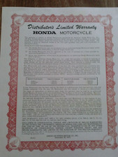 1975 honda oem warranty - warranty, policy