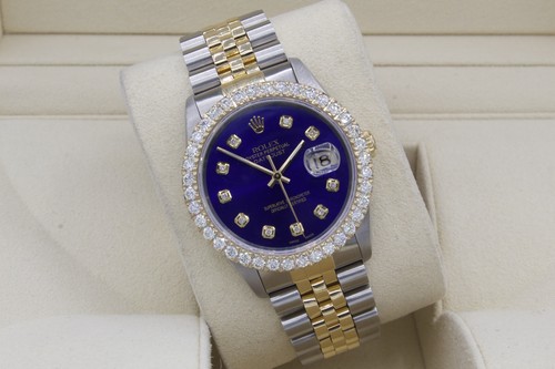 Rolex datejust 36mm custom 3ct - 36mm,