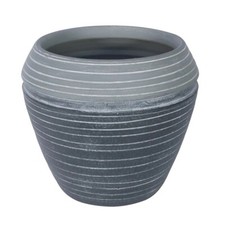 Grey ceramic capri pot - pot,
