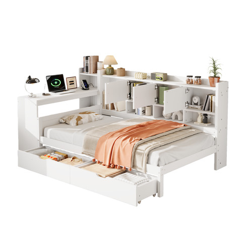 White 3ft single daybed - white,