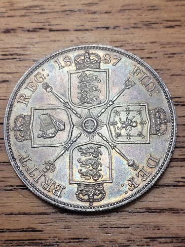 1887 double florin queen - florin, –