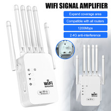 WiFi Signal Extender Range Repeater Booster Internet Amplifier 1200Mbps UK plug