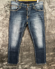 Nudie Jeans Grim Tim W36 L32 Men’s Slim Blue Bright Dawn Organic Stretch Denim