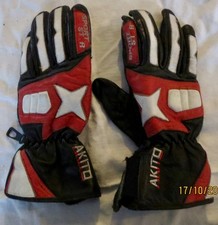 Akito motorcycle leather made with Kevlar red gloves
