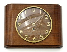 Vintage 28cm Japy Wall Clock - Wooden Retro Mid Century Style French Antique