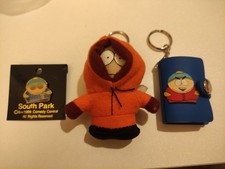 Vintage South park  1999 Cartman Police Pin Kenny Plush Keyring Notebook