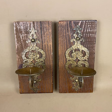 Pair of 2 Brass Gold Metal