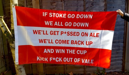 Stoke city flag 5ft - by,