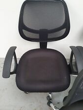 Mid Back Office Swivel Chair Black Mesh - shop clearance