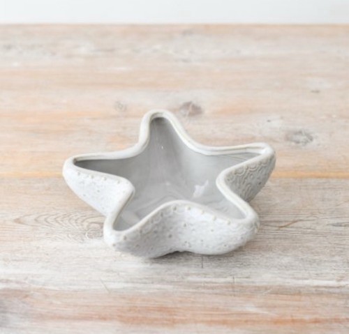 Glazed starfish trinket dish - glazed,