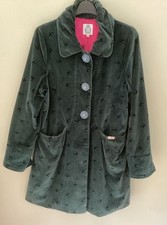 Ness Matilda Blue Velvet Duster Coat Size 12