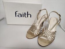Faith size 6 Gold Woven Sandals Heels