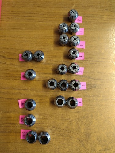 Various wadkin type collet - various, c