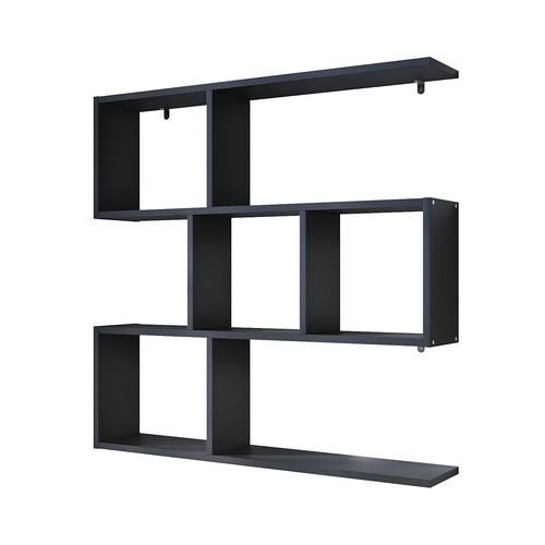 White book shelves unit - unit, wall