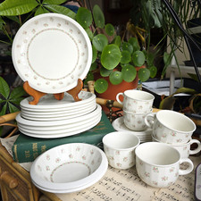 Vintage Dinner Set Habitat Antoinette By Unico Tableware Ditsy Floral Cottage