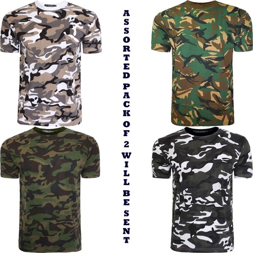 Pack mens camo tshirt short - 2,
