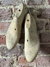 Pair Of Bespoke Wooden Cobblers Shoe Lasts Vintage Prop Display