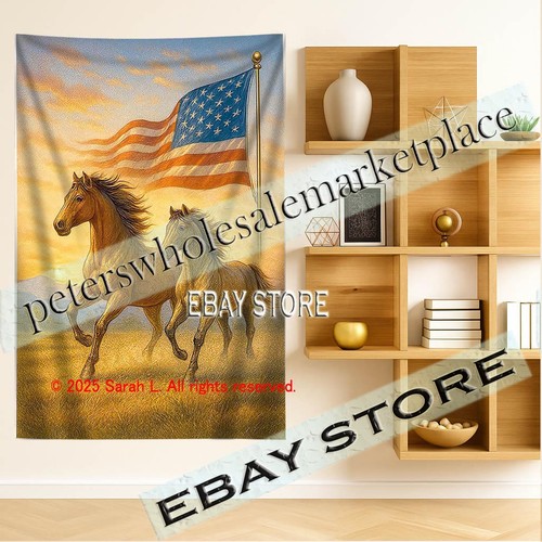 Western horse tapestry - western,