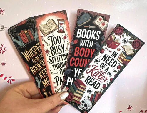 Murder mystery bookmarks - bookmarks, set