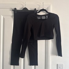 Black Long Sleeve Top And