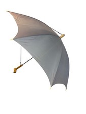 Vtg 1980s Wooden Rabbit Retro Bunny handle umbrella Grey Retro Novelty