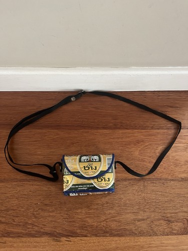 Upcycled chang beer can bag - upcycled,
