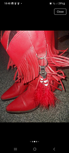 Women red leather mid calf - women’s,