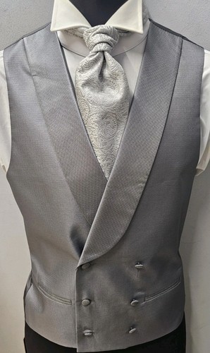 Double breated grey waistcoat - double,