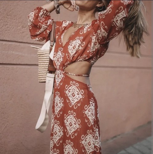 Zara long printed cut - long, out