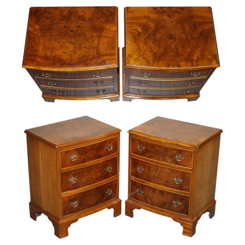 Pair restored burr walnut - burr,