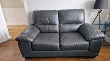 Grey Leather Harveys Sofa