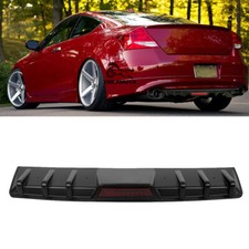 For Honda Accord Civic Black Rear Bumper Diffuser Lip Spoiler Canard Body Kits