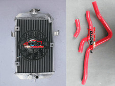 ALUMINUM Radiator+RED hose+Fan