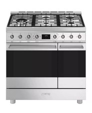 SMEG C92GMX2 90cm Dual Fuel Range Cooker – Stainless Steel – 5 Burners – A Rated