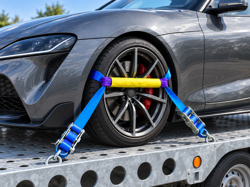 Blue soft link car - blue,