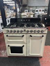 Smeg Victoria TR103P Dual Fuel Range Cooker, 100cm Wide, Cream