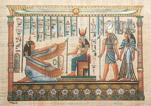 Egyptian papyrus maat - papyrus, isis