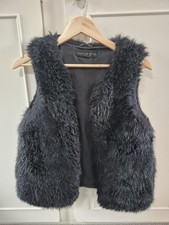 Topshop Petite Black Faux Fur