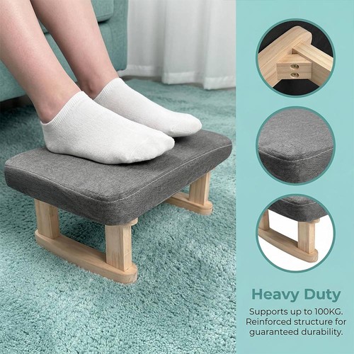 Wooden rocking foot stool - foot,