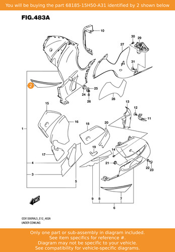Suzuki tape under - under, cowling