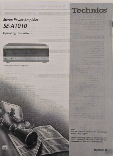 Technics a1010 stereo power - technics, se-a1010