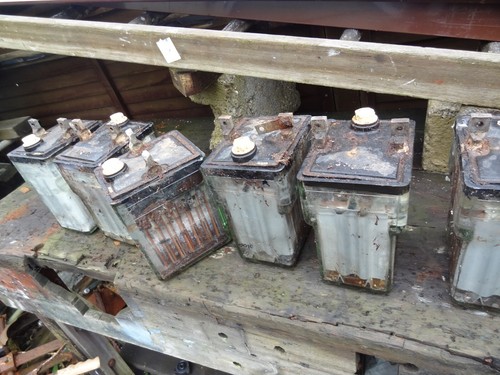 Old glass vintage battery - , 6