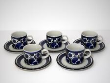 ARABIA Finland SAARA Coffee / Tea Cups Saucers / Plates, Anja Jaatinen Winquist