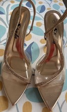 Gold Diamante Heels UK 5 (US