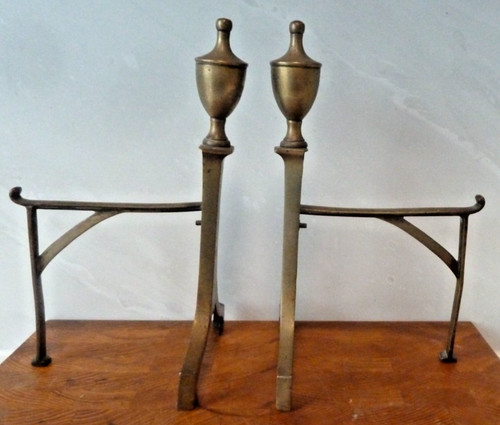 Vintage pair brass fire - vintage,