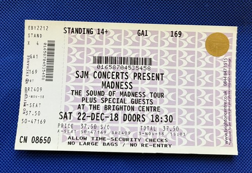 Madness ticket original - ticket,